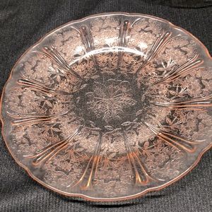 Pink Depression Glass Jeanette Cherry Blossom 9" Dinner Plate